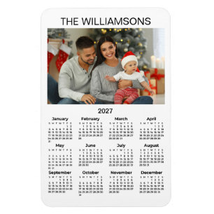 FLEXIBLER MAGNET 2027 Kalender Familienfoto Name