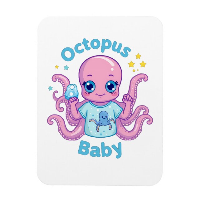 Flexibler Magnet Oktopus Baby  (Vertikal)