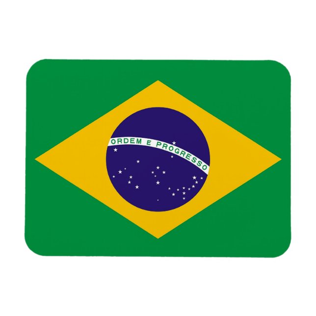 Flexibler Magnet-Patriotic with flag of Brazil Magnet (Horizontal)