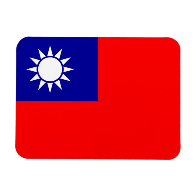 Flexibler Magnet-Patriotic with flag of Taiwan Magnet (Horizontal)