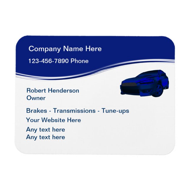 Flexibles Design für Unternehmensmagnete im Automo Magnet (Horizontal)