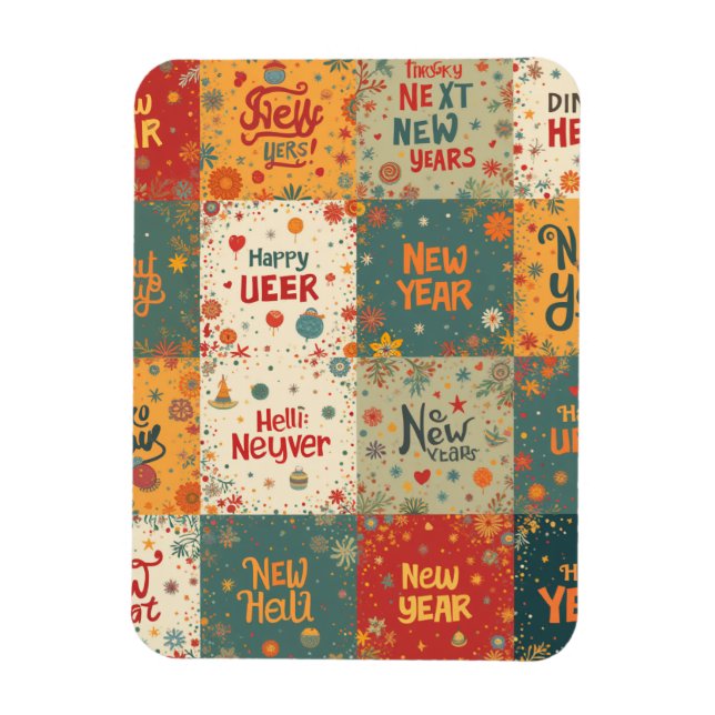 Flexibles Foto-Magnet mit Silvester-Erscheinung Magnet (Vertikal)