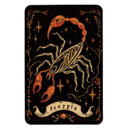 Flexibles Foto Magnet Scorpio Celestial Zodiac Art