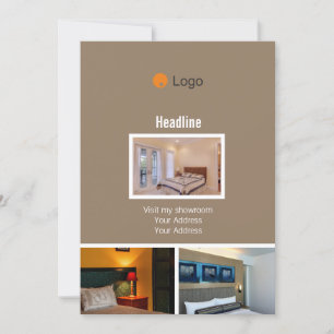 Flexibles monochromes Unternehmen Einladung