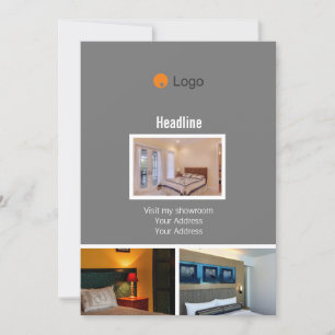 Flexibles monochromes Unternehmen Einladung