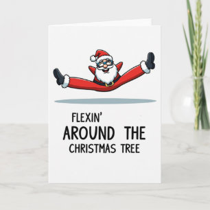 Flexin Around The Tree Weihnachtskarte Karte