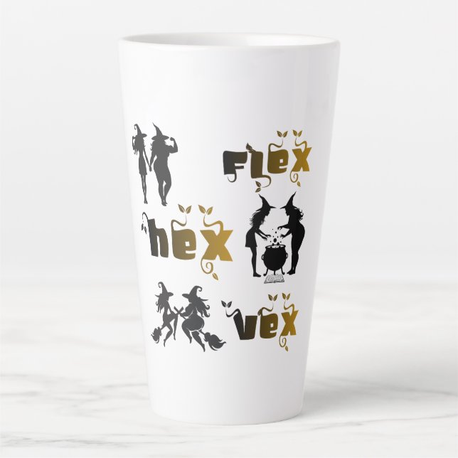 Flexing Hexing und Vexing Latte Tasse (Vorderseite)