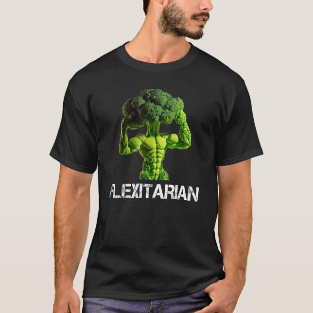 Flexitarian Broccoli Bodybuilder Clean Eating Weig T-Shirt (Vorderseite)