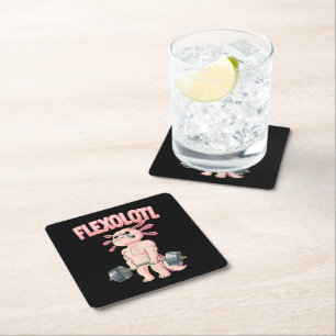 Flexolotl Axolotl Rechteckiger Pappuntersetzer