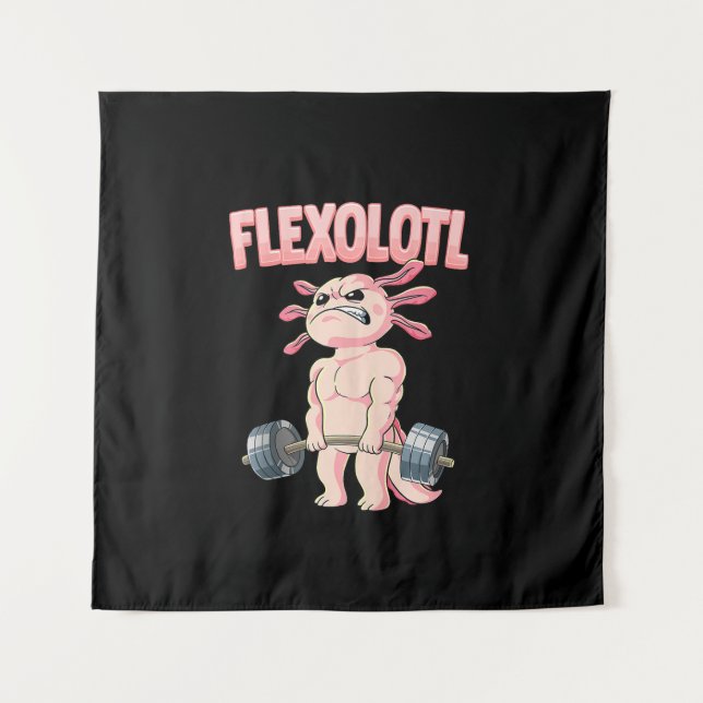 Flexolotl Axolotl Wandteppich (Vorderseite)