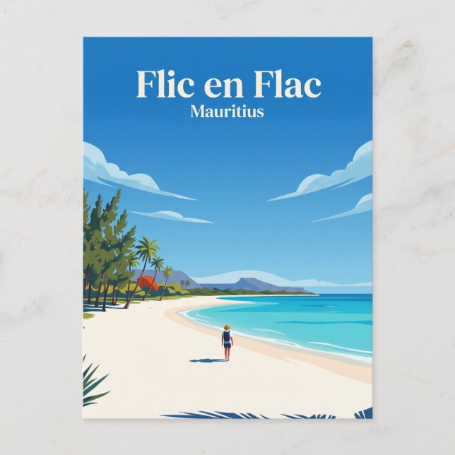 Flic en Flac Strand Mauritius Postkarte (Vorderseite)