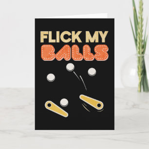 Flick My Balls Klassisches Retro-Pinball Premium Karte