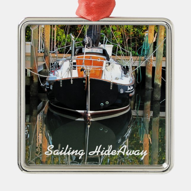 Flicka Sailboat Reflections Ornament (Vorne)