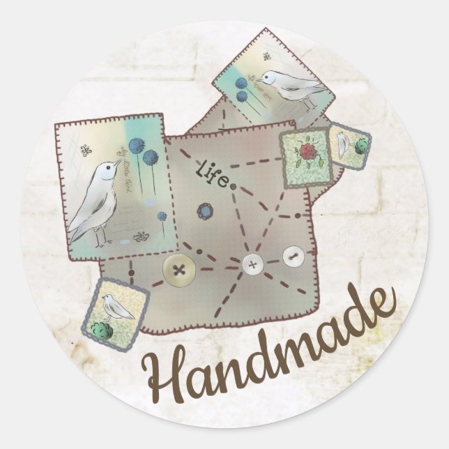 Flicken Runder Aufkleber (Vorderseite)