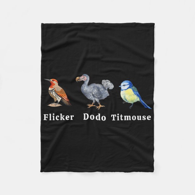 Flicker Dodo Titmouse Fleecedecke (Vorderseite)