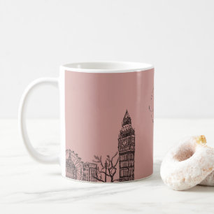 Flickermuse Floral Tone Sketch Kaffeetasse