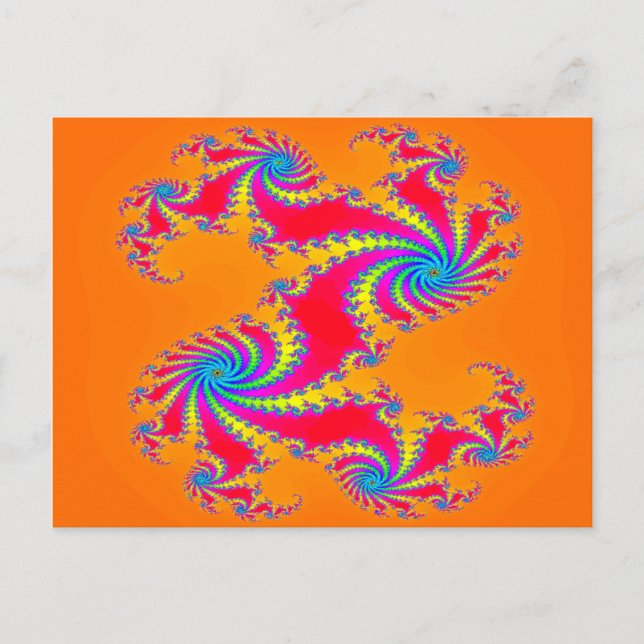 Flickr Picnik Zazzle Fraktale Postkarte (Vorderseite)