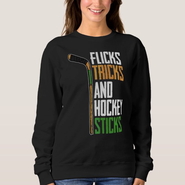 Flicks Tricks und Hockey Sticks Hockey auf dem Ras Sweatshirt (Vorderseite)