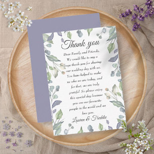 Flieder-Aquarell-Blumen-Hochzeit-Dankeschön Platzkarte