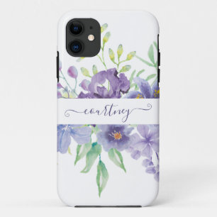 Flieder-Aquarell-Blumen personalisiert Case-Mate iPhone Hülle