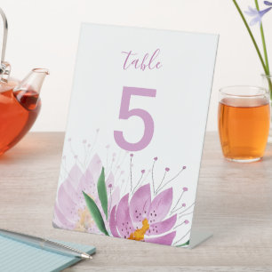 Flieder Boho Blumen Wasserfarben Kunst Sockelschild