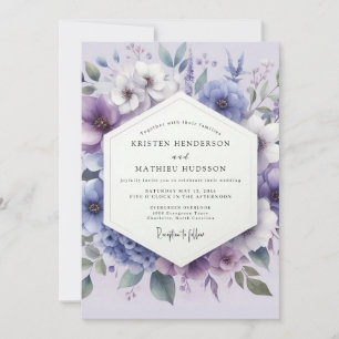 Flieder Botanische Whimsy-Hochzeit Einladung
