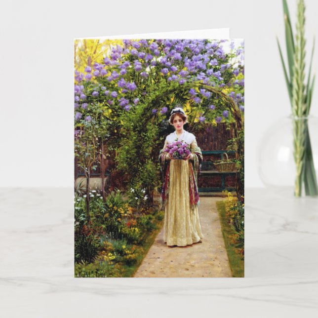 Flieder durch Edmand Blair Leighton Karte (Vorderseite)