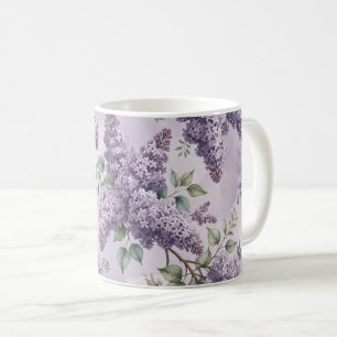 Flieder Fliederblüten Salbeigrün Staubiger Lavende Kaffeetasse