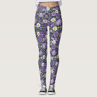 Flieder floral leggings