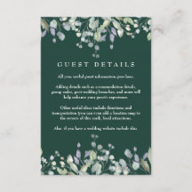 Flieder Floral Smaragd-Gastinformationen Details