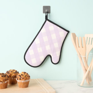 Flieder Gingham Nahtloses Muster Handgemaltes Karo Ofenhandschuh