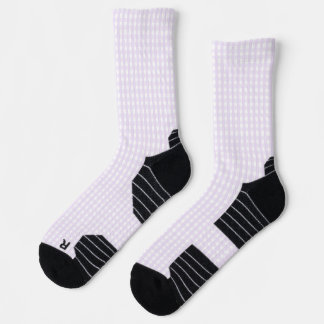 Flieder Gingham Nahtloses Muster Handgemaltes Karo Socken