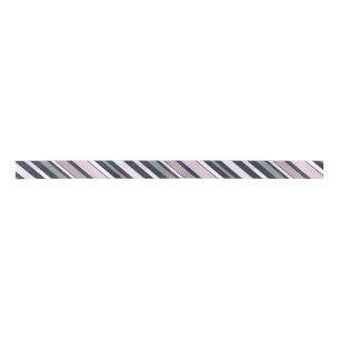 Flieder-Grau-Pastellrosa elegante Streifenmuster Satinband