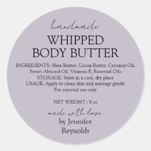 Flieder Handmade Body Butter Bio Runder Aufkleber