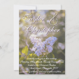 Flieder-Hochzeitseinladung Einladung