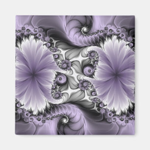 Flieder-Illusion Abstrakte Blumen-Fraktal-Kunst Fa Magnet