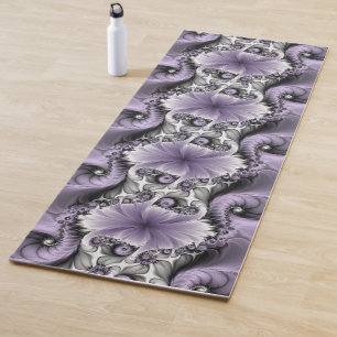 Flieder-Illusion abstrakte Blumen-Fraktal-Kunst Fa Yogamatte