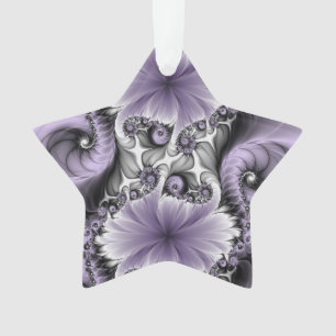 Flieder-Illusion abstrakte Blumen-Fraktal-Kunst-St Ornament