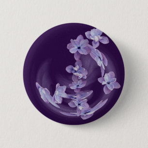 Flieder im Kreis Button