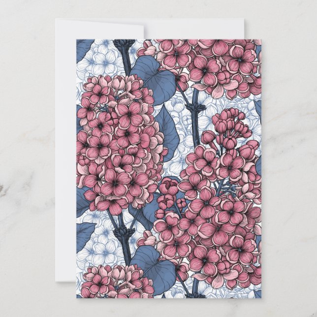Flieder in rosa und blau (Vorderseite)