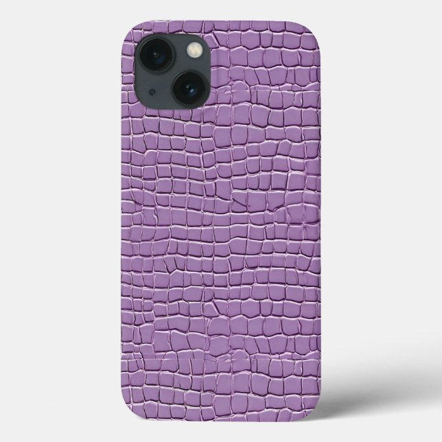 Flieder-Ledereffekt-Muster Case-Mate iPhone Hülle (Rückseite)
