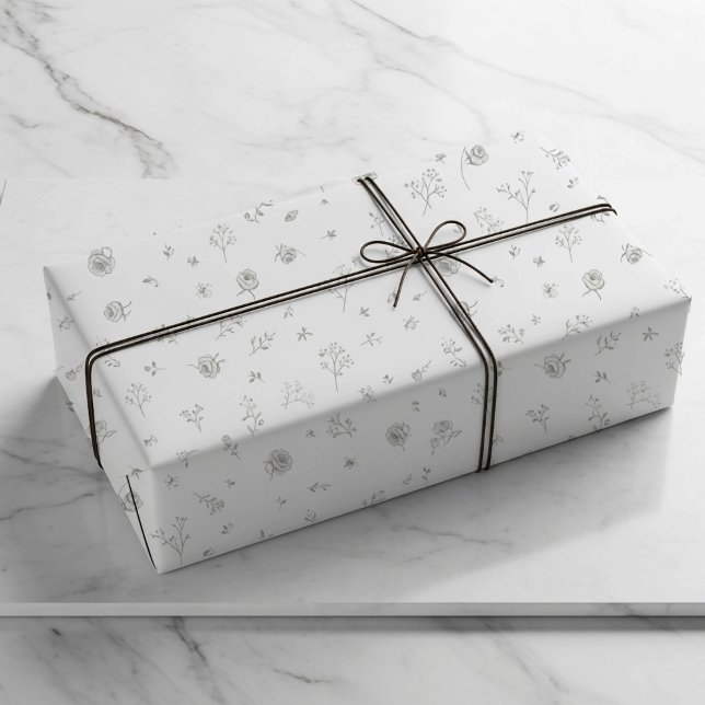 Flieder Minimal Floral Geschenkpapier (Von Creator hochgeladen)