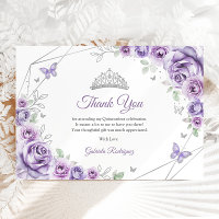Flieder Purpur Silber Floral Quinceanera