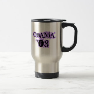 Flieder-Rand-Tasse Obama 08 Reisebecher