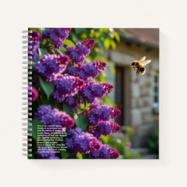 Flieder-Symbolik Notizbuch