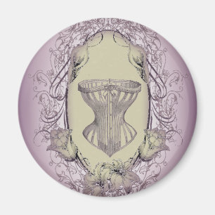 Flieder Vintage-Steampunk-Braut viktorianisches Ko Magnet