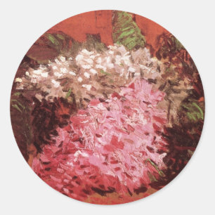 Flieder von Vincent van Gogh, Stillleben Blumen Runder Aufkleber