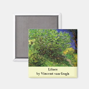 Flieder von Vincent van Gogh, Vintage-Gartenblumen Magnet