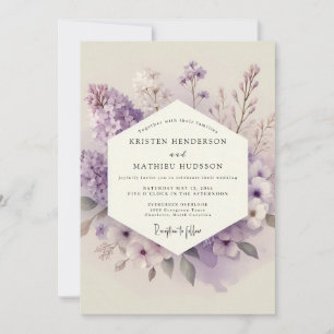 Flieder Whisper Bloom Hochzeit Einladung