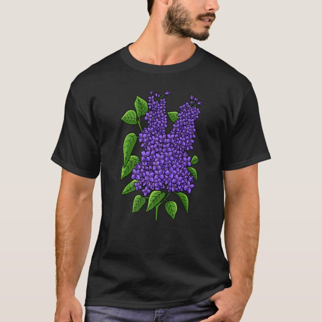 Fliederblumen-Botanik für Gärtner Frühling Boho F T-Shirt (Vorderseite)